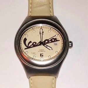 Vespa Beige Time Classic Watch 2002 WR - Rare Discontinued design